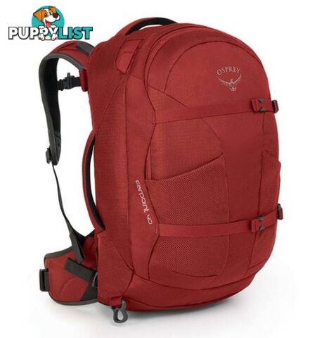 Osprey Farpoint 40L Ultralight Travel Backpack & Daypack - Jasper Red - OSP0534-JasperRed