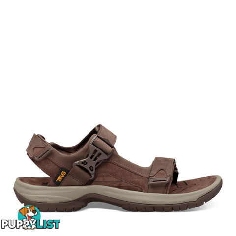 Teva Tanway Leather Mens Everyday Sandals - Chocolate Brown - 13 - T1106802COBR-13F