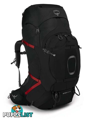 Osprey Aether Plus 100L Mens Hiking Backpack - Black - S/M - OSP0888-Black-S-M