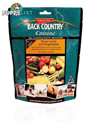 Back Country Freeze Dried Food Roast Lamb and Vegies - Regular - BC503