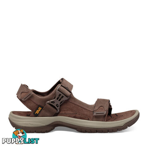 Teva Tanway Leather Mens Everyday Sandals - Chocolate Brown - 8 - T1106802COBR-08F