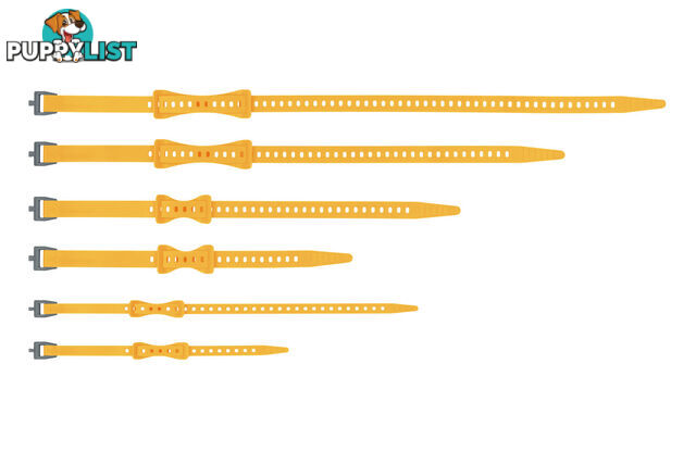 Sea To Summit Stretch-Loc TPU Straps - All Sizes - 20mm - 4pk - Yellow - ASLSTRP4PCKYW