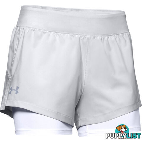 Under Armour Launch SW 2-In-1 Womens Short - Grey - MD - 1342843-015-MD