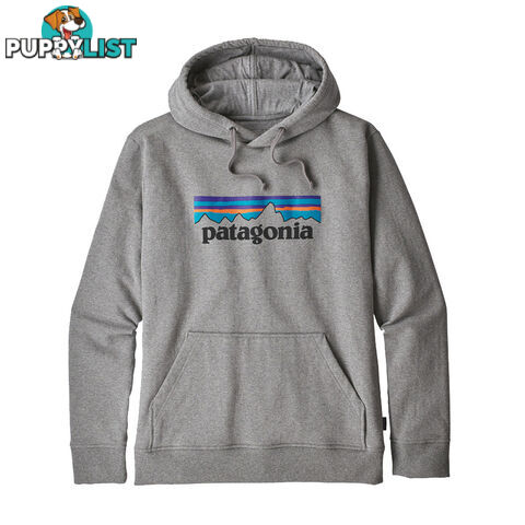 Patagonia P-6 Logo Uprisal Mens Fleece Hoody - Gravel Heather - XL - 39539-GLH-XL