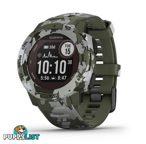 Garmin Instinct Outdoor Solar Watch - Camo Edition - Lichen Camo - 010-02293-16