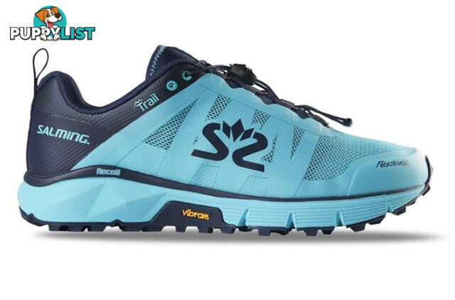 Salming Trail 6 Womens Trail Running Shoes - New Light Blue/Navy Blue - 1280058-3704