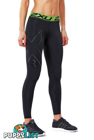 2XU Womens Refresh Recovery Tights - Black/Nero - L - WA4420b-BLK-NRO-L