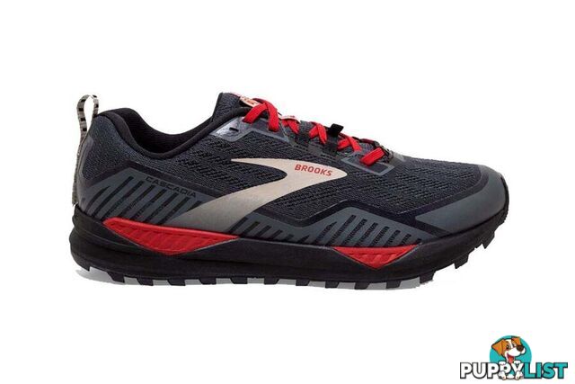 Brooks Cascadia 15 GTX Mens Trail Running Shoes - Black/Ebony/Red - 1103411D075