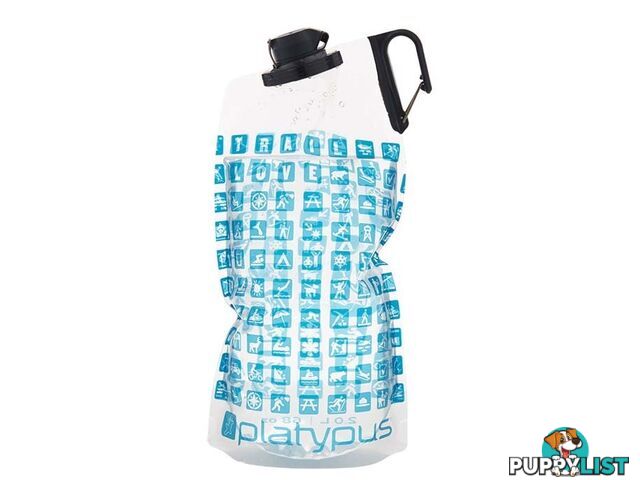 Platypus DuoLock SoftBottle Water Bottle 2L - Blue/White - M132-09905