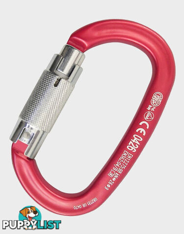 Kong 712 OVAL AUTO BLOCK Locking ALLOY Carabiner - red - KON07123