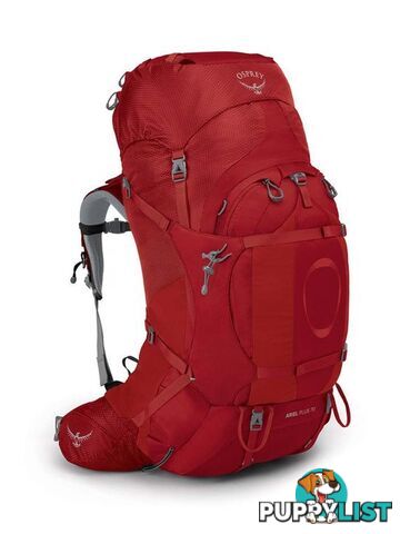 Osprey Ariel Plus 70L Womens Hiking Backpack - Carnelian Red - XS/S - OSP0896-Carnelian-XS-S