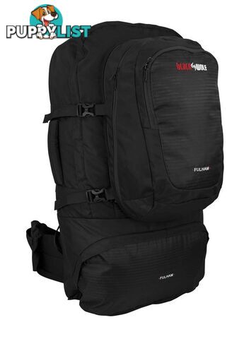 Black Wolf Fulham 60 Travel Backpack - Jet Black - W0103-JetBlack