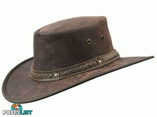 BARMAH SQUASHY ROO CRACKLE LEATHER HAT [Hat Size:XXL] - 1018CR7XXL