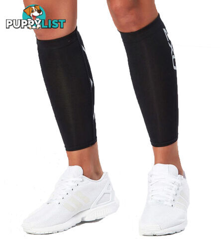 2XU Compression Calf Guards - Black/Black - XL - UA1987b-BLK-BLK-XL