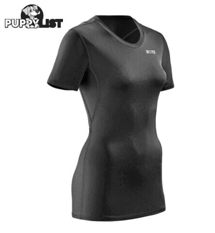 CEP Wingtech Short Sleeve Womens Running T-Shirt - Black - XS - W0FD551