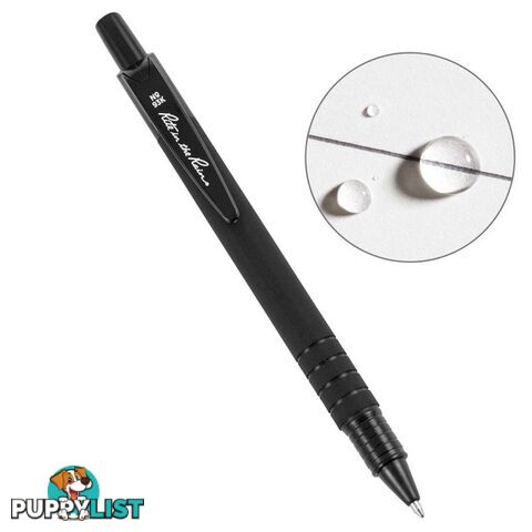 Rite In The Rain All Weather Plastic Clicker Pen w/Clip - Matte Black - Black Ink - XR93K