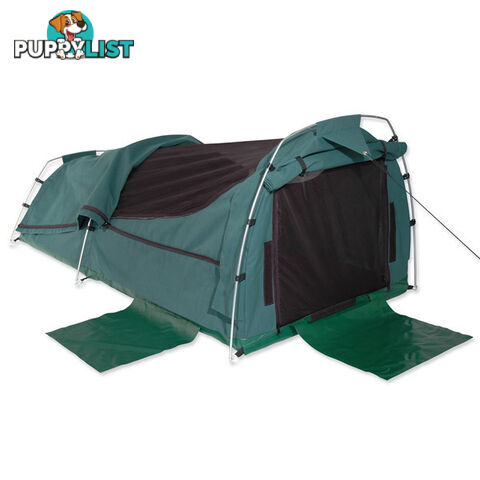 Sahara Nomad Double Dome Canvas Swag & Bag - Green - SA-NOMAD-DB