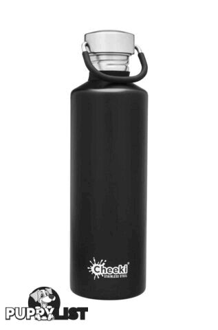 Cheeki Stainless Steel Classic Single Wall Bottle - 750ml - Matte Black - CB750MB1