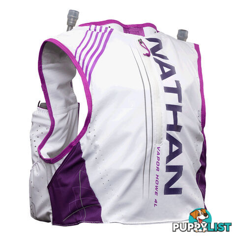 Nathan VaporHowe 4L 2.0 Womens Racing Hydration Vest - White/Purple Cactus/Majesty - NS4737-0419