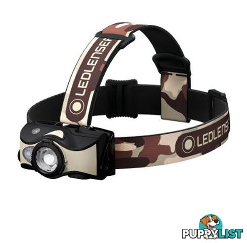 Led Lenser MH8 Rechargeable 600 Lumen Headlamp - Black/Sand - ZL502157