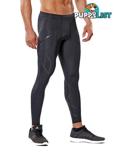 2XU Mens Compression Tights - Black/Nero - XL - MA3849b-BLK-NRO-XL