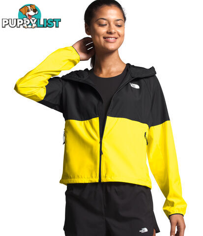 The North Face Flyweight Womens Running Hoodie - TNF Lemon/TNF Black - S - NF0A4AMFNX4-R0S