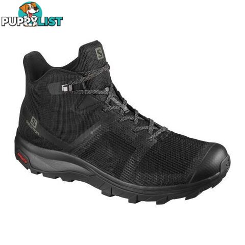 Salomon Outline Prism Mid GTX Mens Hiking Shoes - Black/Black - 12US - 411200-115