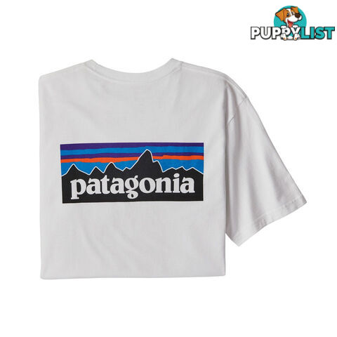 Patagonia P-6 Logo Responsibili-Tee Mens T-Shirt - White - S - 38504-WHI-S