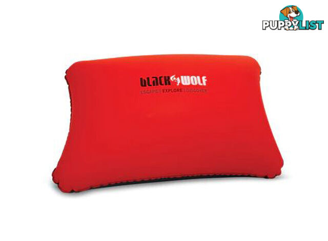 Black Wolf Comfort Pillow - Extra Large - True Red - W0040