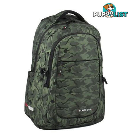 Black Wolf Blackout I Camo Daypack - Green Camo - W0019