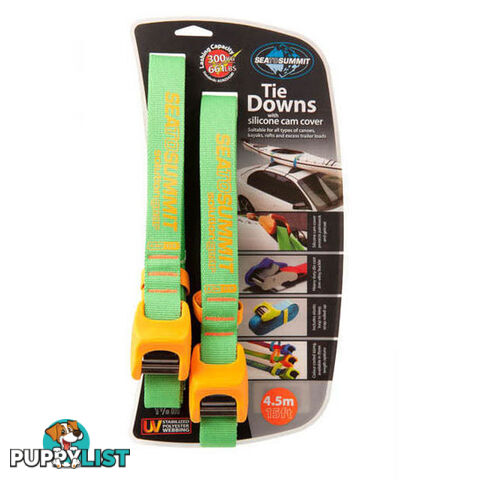 Sea To Summit Heavy Duty Tie Downs with Silicone Cover - 4.5m - SOLTDSCDP45