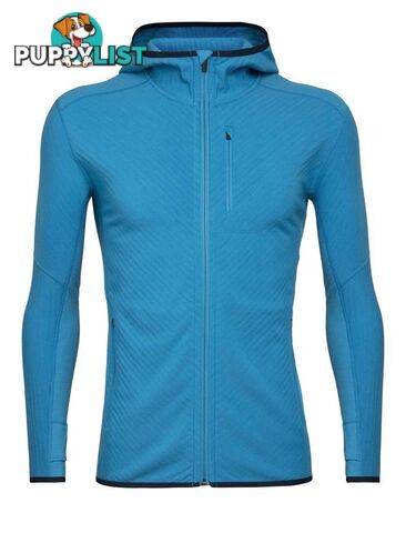 Icebreaker RealFleece Merino Descender LS Zip Mens Fleece Hoodie - Polar - M - 104854452M