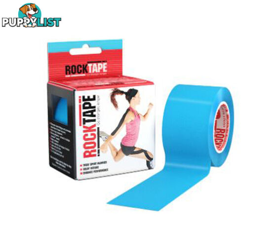 RockTape Kinesiology Tape Roll - Blue - 5cm x 5m - Blue5m