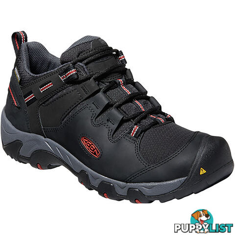 Keen Steens Mens Waterproof Hiking Shoes - Black Bossa Nova - US 9 - 1022330-9