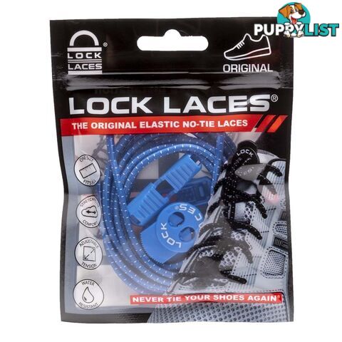 Lock Laces Original No Tie Shoes Laces - Royal Blue - LL-ORIG-ROY