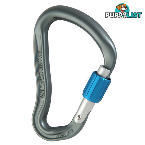 Wild Country Ascent Hms Locking Karabiners - Gunmetal/Blue - WCASCENTHMS