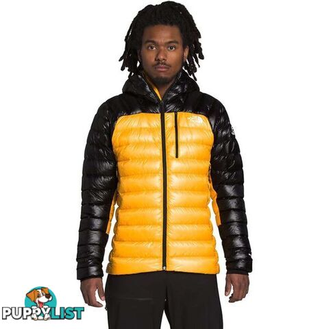 The North Face Summit Down Mens Insulated Hoodie - Summit Gold/TNF Black - L - NF0A4P6CZU3-W0L