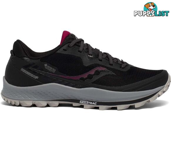 Saucony Peregrine 11 GTX Womens Trail Running Shoes - Black/Cherry - S10643-45