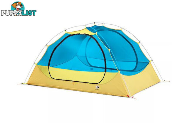 The North Face Eco Trail 3 Person 3 Season Hiking Tent - Stinger Yellow/Meridian Blue - NF0A3S74PM2