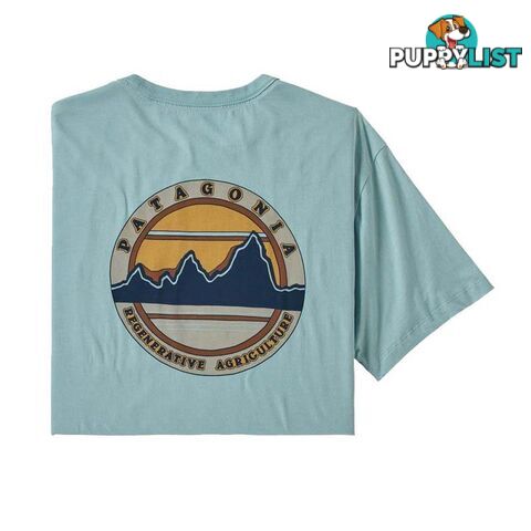 Patagonia Road to Regenerative Pocket Mens Organic Cotton Tee - Big Sky Blue - XXL - 38520-BSBL-XXL