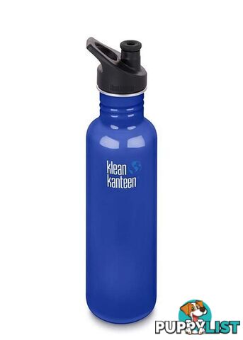 Klean Kanteen 27oz Classic Sport Cap Water Bottle .8L - Coastal Waters - XK1003086