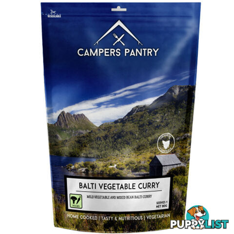 Campers Pantry Balti Vegetable Curry Freeze Dried Meal - CPBVC8017