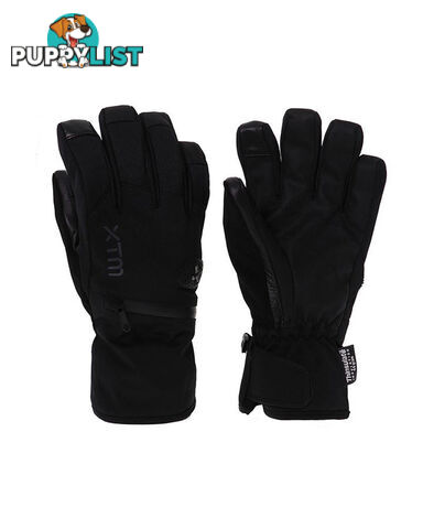 XTM Sage Adult Unisex Waterproof Snow Gloves - Black - L - DU020-BLK-L