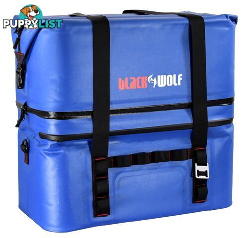 Black Wolf 2 Compartment Soft Cooler - 60L - Marine Blue - W0187-MarineBlue