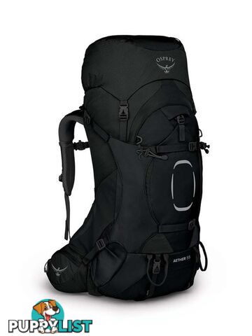 Osprey Aether 55 Mens Hiking Backpack - Black - L/XL - OSP0884-Black-L-XL