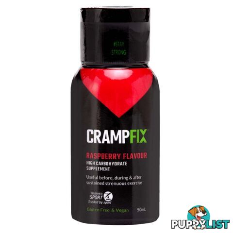 CrampFix Flip-Top Lid Squeeze Cramp Relief Bottle - 50ml - Raspberry - CFXRASB50