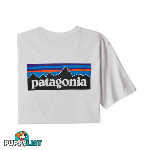 Patagonia P-6 Logo Responsibili-Tee Mens T-Shirt - White - M - 38504-WHI-M