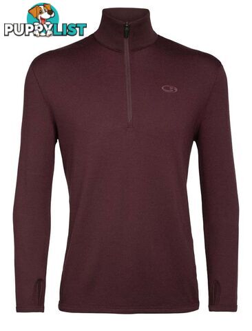 Icebreaker Merino Original LS Half Zip Mens Pullover Top - Redwood - M - 100871632M