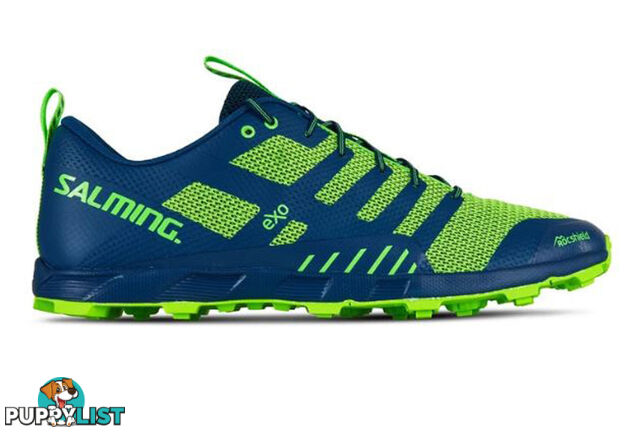 Salming OT Comp Mens Trail Running Shoes - Poseidon Blue/Safety Yellow - US12.0 - 1289053-0409-4623