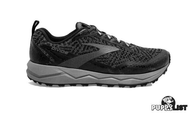 Brooks Divide Mens Trail Running Shoes - Black/Grey - 8.5US - 110333-1D-040-85